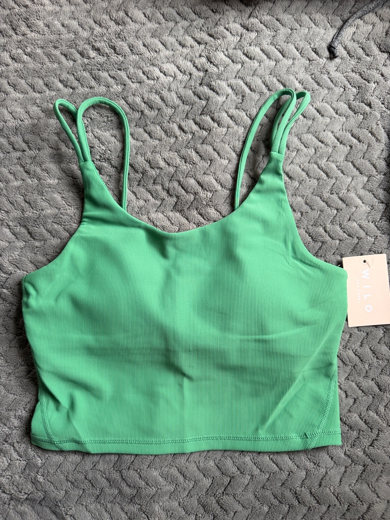Wilo Green Ribbed Bralette Tank